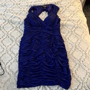 Size royal blue bandage dress